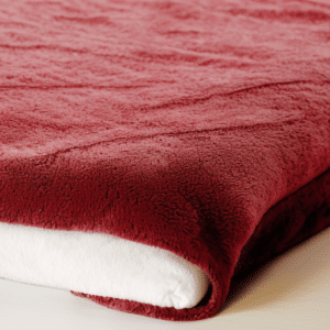 a thick red blanket