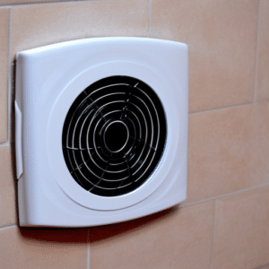 a vent fan with a black filter