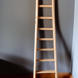 a wooden ladder with outdoor polyurethane varnish