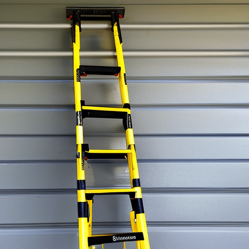 a yellow stepper on the wall