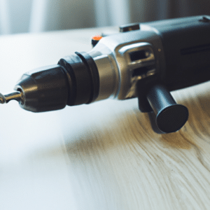 an SDS rotary hammer drill on the table