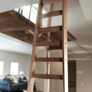 an old loft ladder