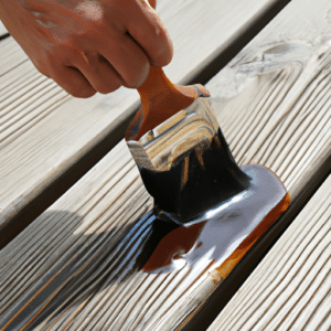 applying a new coat to the wood