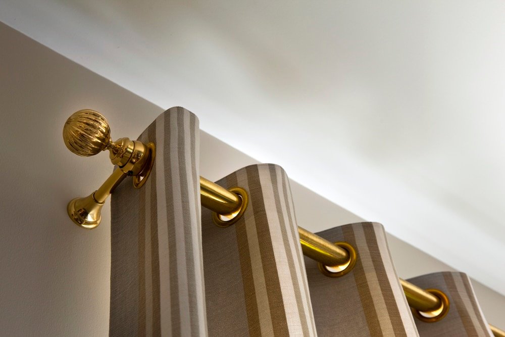 brass curtain rod