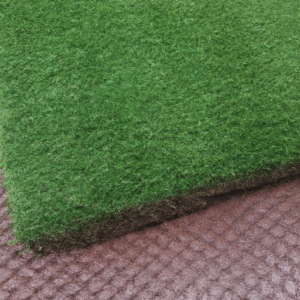 checking the base of the fake grass