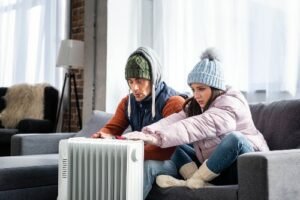 couple in winter outfit