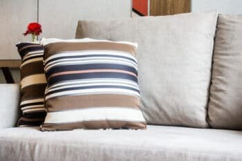 cushions on sofa