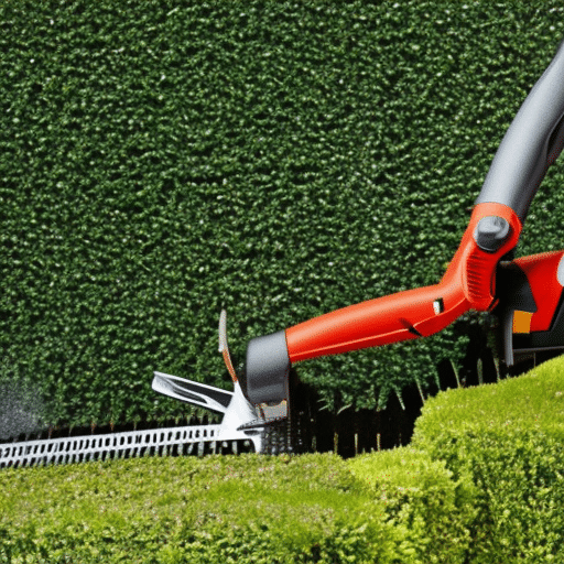 cutting hedge using an electric tool