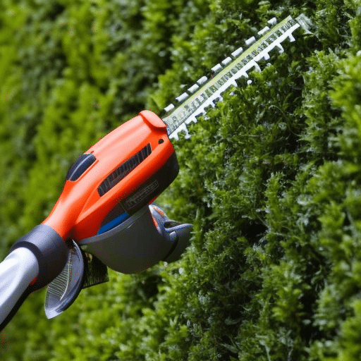 cutting the plants using eletric cutter