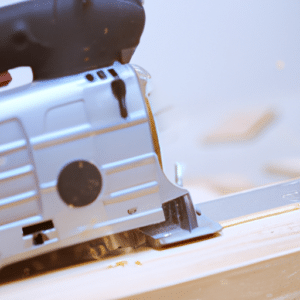 cutting the surface of the wood using a silver device
