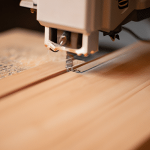 cutting wood using an electric saw