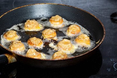 fried food in a pan