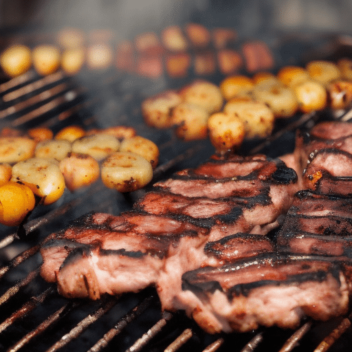 grilling beef to get smokey flavour
