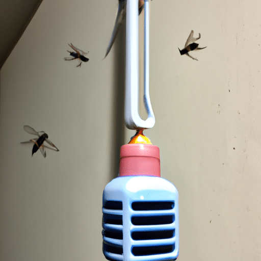 insects flying to the device