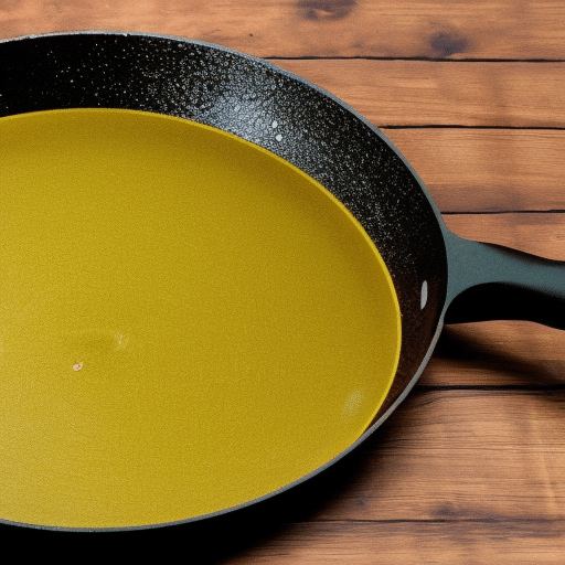 oil inside the pan