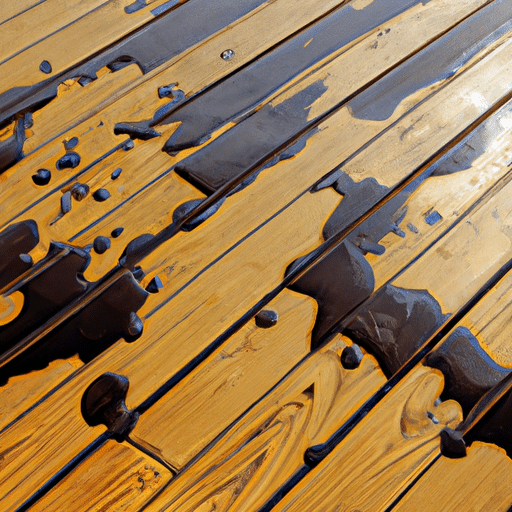 oil peeling off from the decking