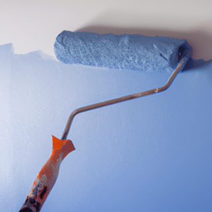 painting wall using a roller