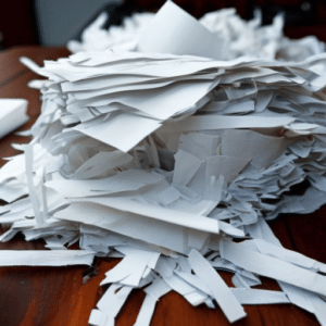 perparing to make paper confetti