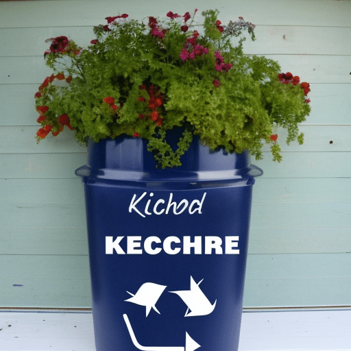 planter from a garbage can