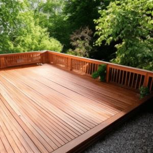 preparing deck for oiling