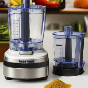 preparing to mix the spices using a food prosessor