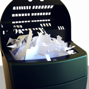 shredded paper stuck in the machine