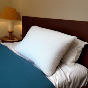 two memory foam pillows on the bed