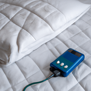 unplugging the wire from the blanket