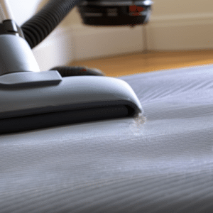 vacuuming a memory foam mattress topper