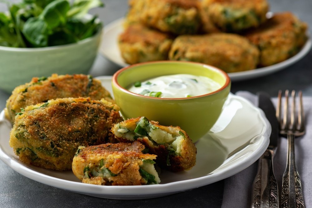 vegetable croquettes with dip