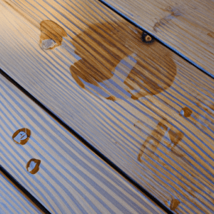 wood surface with oil stains