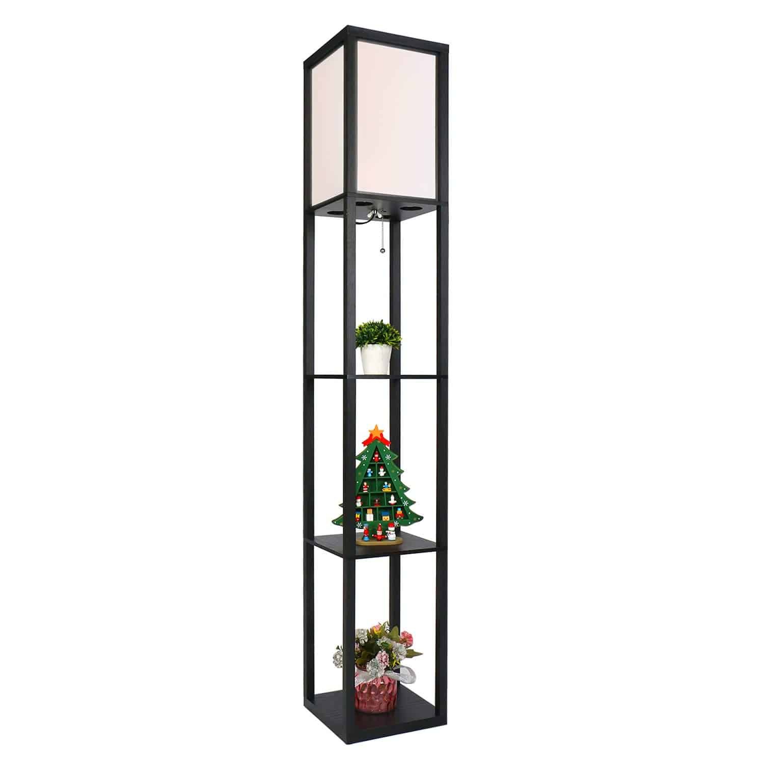 PULUOMIS Floor Lamp with Shelves
