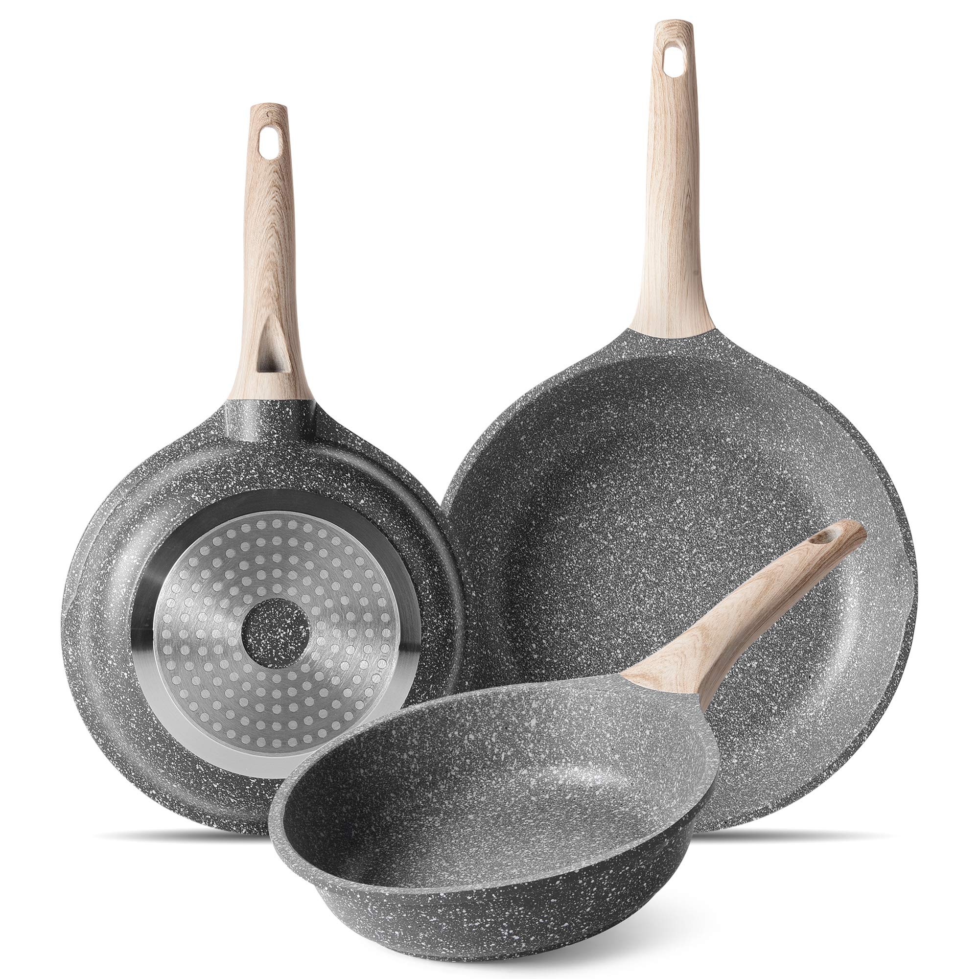 ZUOFENG Non Stick Frying Pan 3 Sets