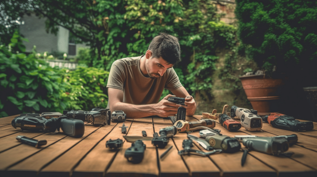 an enthusiast testing different multi tools