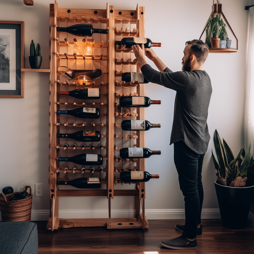 setting up wine rack
