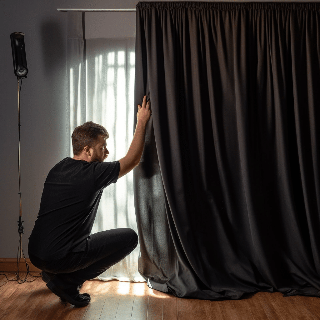 testing blackout curtains