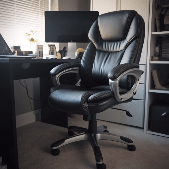adjustable office chair supports proper posture during work