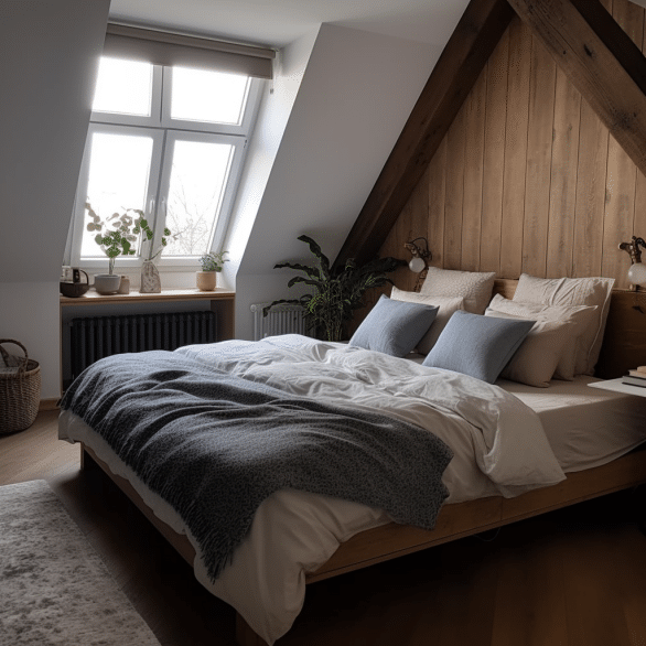 cozy bedroom perfect rest on soft mattress