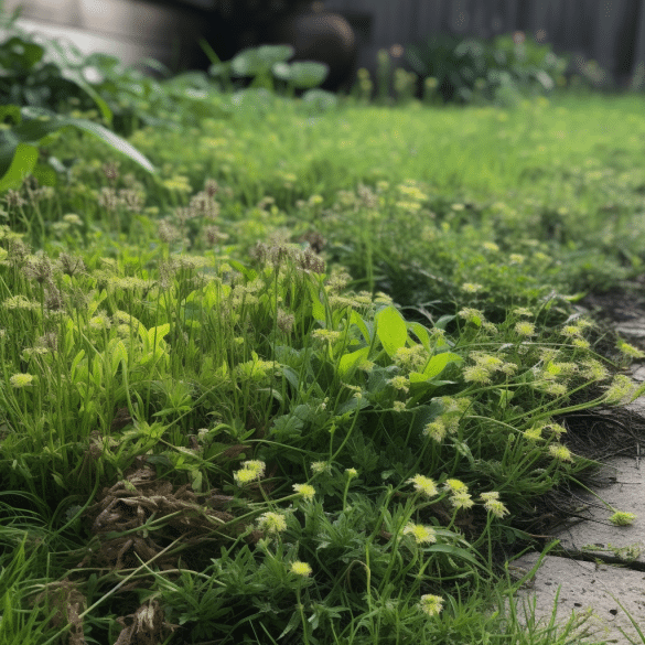 garden overwhelmed as weeds multiply and spread