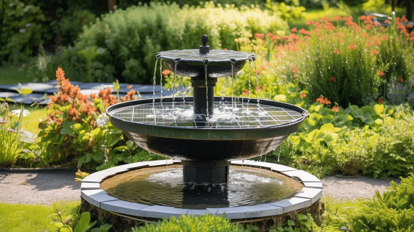 how to clean a solar powered water fountain
