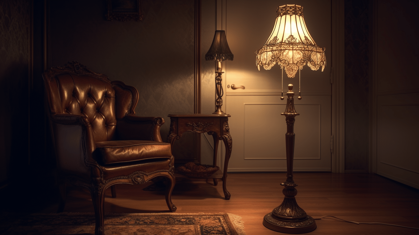 how to identify antique floor lamps