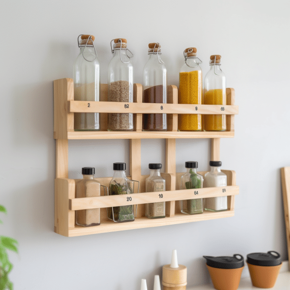 wine rack adds functional charm to kitchen space