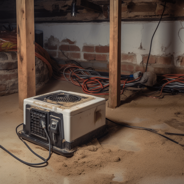 compact dehumidifier keeps your crawl space dry