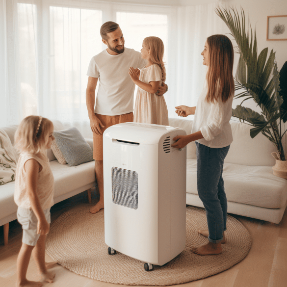 cool air flows as the family