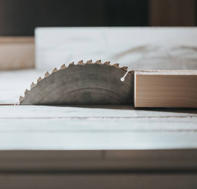 cutting wood using a table saw