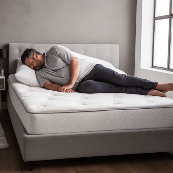 heavy person finds comfort on memory foam