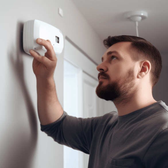 man secure homes with wireless alarm systems