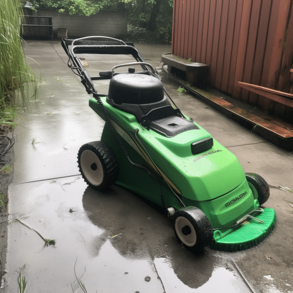 rainproof electric mower trims wet grass effortlessly