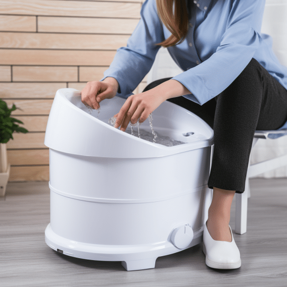 soothe tired soles with a convenient foot spa