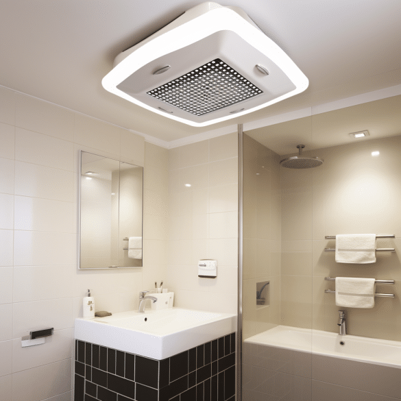 warm up your bathroom with a ceiling heater